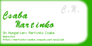 csaba martinko business card